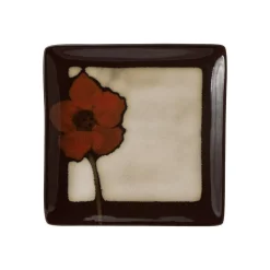Pfaltzgraff® Painted Poppies Square Accent Plate- Appetizer Plates
