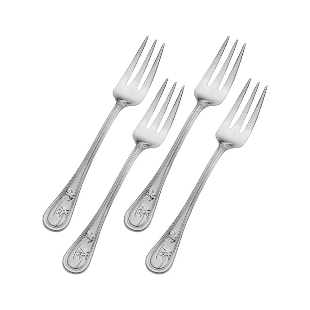 Towle® Everyday Palm Breeze Set of 4 Appetizer Forks- Openstock|Sets