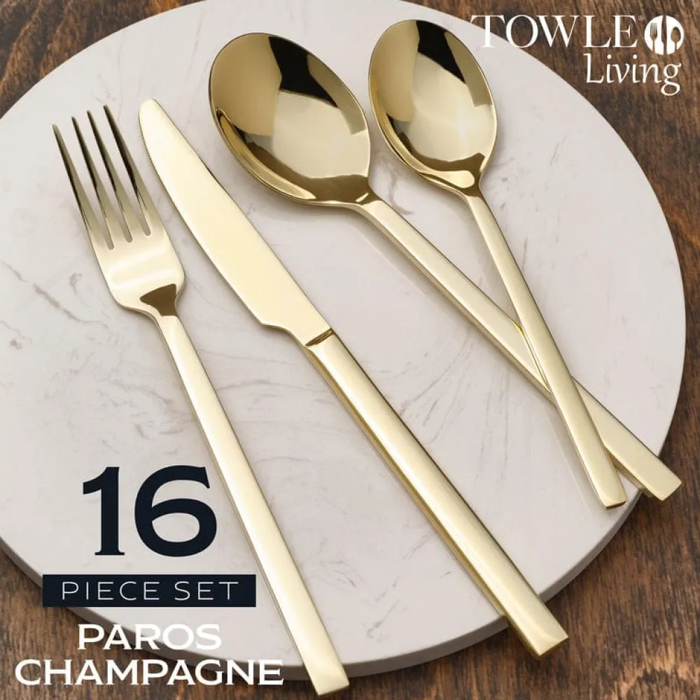 Towle® Living Paros Champagne Forged 16 Piece Flatware Set, Service for 4- Sets