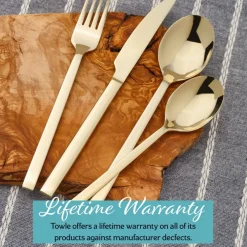 Towle® Living Paros Champagne Forged 16 Piece Flatware Set, Service for 4- Sets