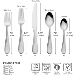 Pfaltzgraff® Payton Frost 20 Piece Flatware Set, Service for 4- Sets