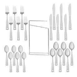 International® Piccadilly 24 Piece Flatware Set with Caddy, Service for 6- Flatware Caddies|Sets