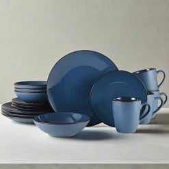 Pfaltzgraff® Pierce Blue 16 Piece Dinnerware Set, Service for 4- Dinnerware Service For 4