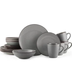 Pfaltzgraff® Pierce Gray 16 Piece Dinnerware Set, Service for 4- Dinnerware Service For 4