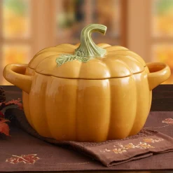 Pfaltzgraff® Plymouth Pumpkin Casserole- Bakeware|Covered Casseroles