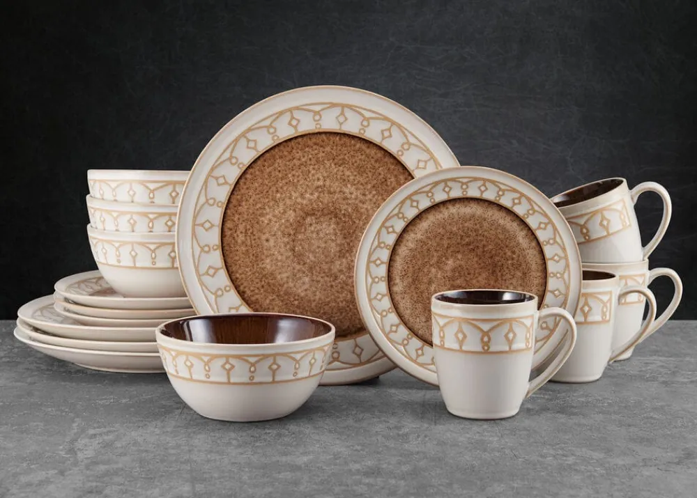Pfaltzgraff® Remi Beige 16 Piece Dinnerware Set, Service for 4- Dinnerware Service For 4