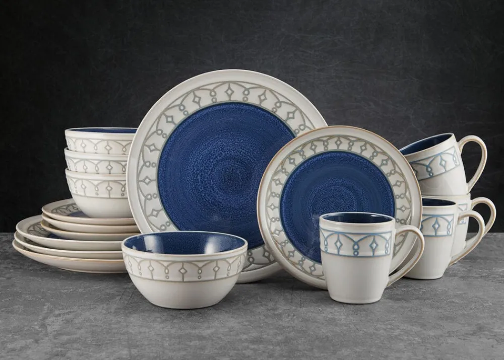 Pfaltzgraff® Remi Blue 16 Piece Dinnerware Set, Service for 4- Dinnerware Service For 4