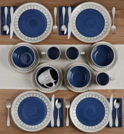 Pfaltzgraff® Remi Blue 16 Piece Dinnerware Set, Service for 4- Dinnerware Service For 4