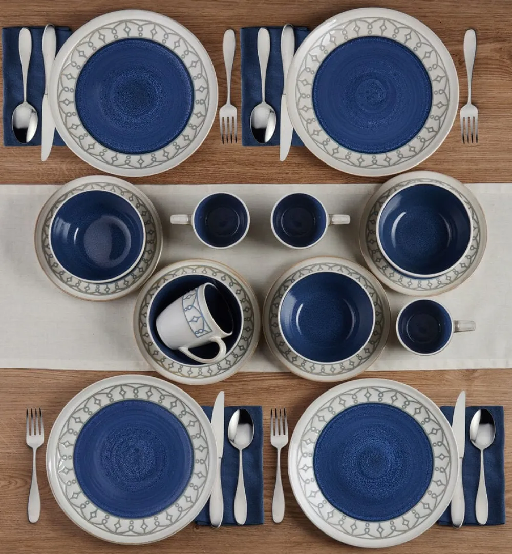 Pfaltzgraff® Remi Blue 16 Piece Dinnerware Set, Service for 4- Dinnerware Service For 4