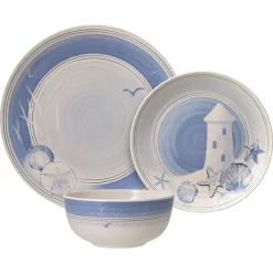 Pfaltzgraff® Rio Beach House Outdoor Melamine Dinnerware Set- Dinnerware Service For 8|Dinnerware Service For 4