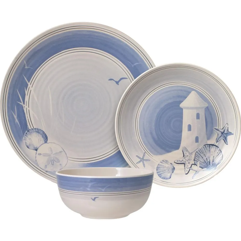 Pfaltzgraff® Rio Beach House Outdoor Melamine Dinnerware Set- Dinnerware Service For 8|Dinnerware Service For 4