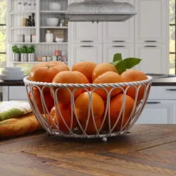 Gourmet Basics® Rope Fruit and Bread Basket White- Fruit And Storage Baskets