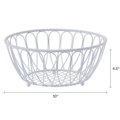 Gourmet Basics® Rope Fruit and Bread Basket White- Fruit And Storage Baskets