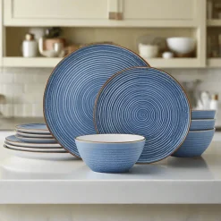 Pfaltzgraff® Rowan Blue 12 Piece Set, Service for 4- Dinnerware Service For 4