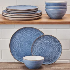 Pfaltzgraff® Rowan Blue 12 Piece Set, Service for 4- Dinnerware Service For 4