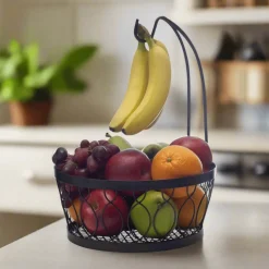 Pfaltzgraff® Rustic Farmstand Fruit Storage Basket with Banana Hook- Fruit And Storage Baskets