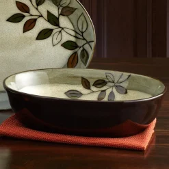 Pfaltzgraff® Rustic Leaves Oval Serve Bowl- Serve Bowls