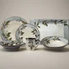 Pfaltzgraff® Rustic Leaves Service for 8 with Serveware- Dinnerware Service For 8
