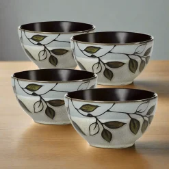 Pfaltzgraff® Rustic Leaves Set of 4 Fruit Bowls- Fruit Bowls