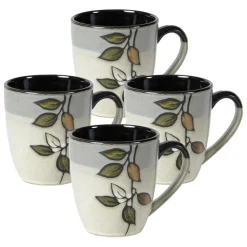 Pfaltzgraff® Rustic Leaves Set of 4 Mugs- Coffee Mugs