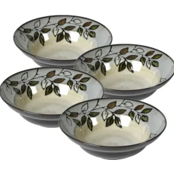 Pfaltzgraff® Rustic Leaves Set of 4 Rim Soup Cereal Bowls- Soup Cereal Bowls