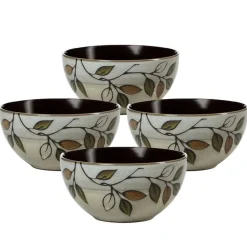 Pfaltzgraff® Rustic Leaves Set of 4 Soup Cereal Bowls- Soup Cereal Bowls