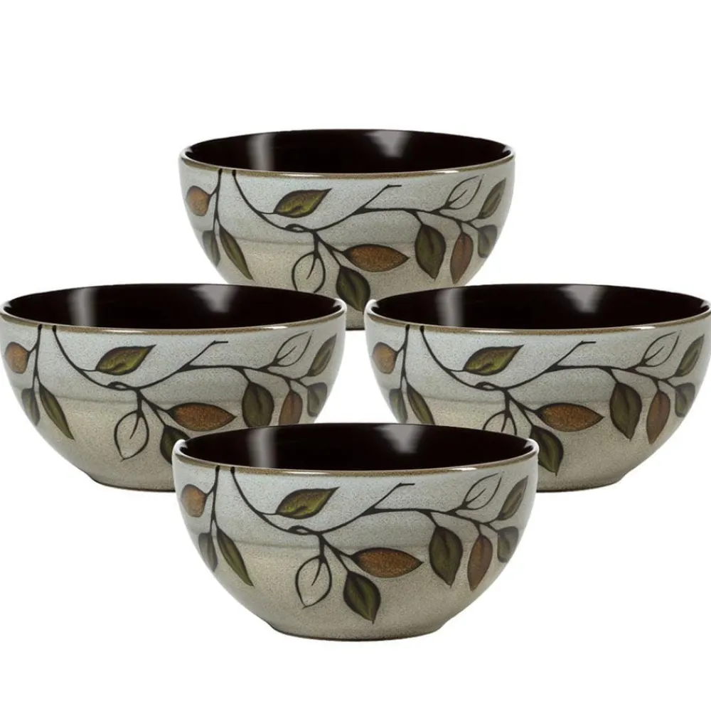 Pfaltzgraff® Rustic Leaves Set of 4 Soup Cereal Bowls- Soup Cereal Bowls