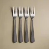 Gourmet Basics® Sable Black Set of 4 Appetizer Forks- Openstock