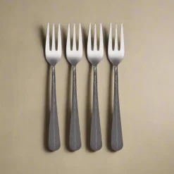 Gourmet Basics® Sable Black Set of 4 Appetizer Forks- Openstock