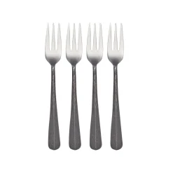 Gourmet Basics® Sable Black Set of 4 Appetizer Forks- Openstock