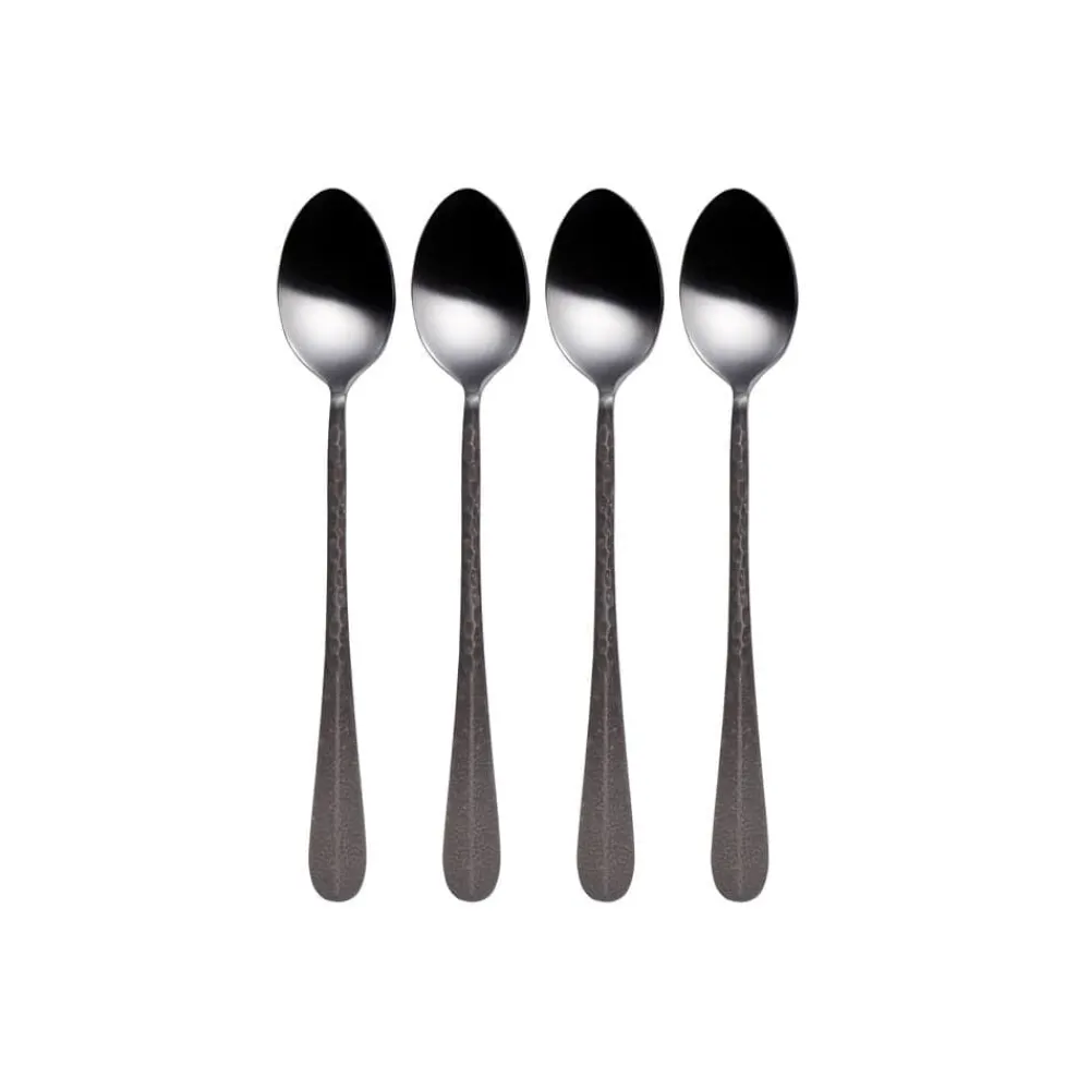 Gourmet Basics® Sable Black Set of 4 Long Handled Spoons- Openstock