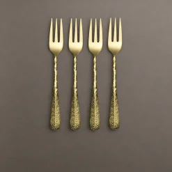 Gourmet Basics® Sable Gold Set of 4 Appetizer Forks- Openstock