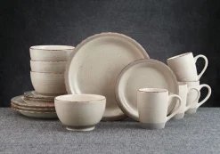 Pfaltzgraff® Sadie Cream 16 Piece Dinnerware Set, Service for 4- Dinnerware Service For 4