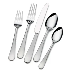Gourmet Basics® Satin Symmetry 45 Piece Flatware Set, Service for 8- Sets
