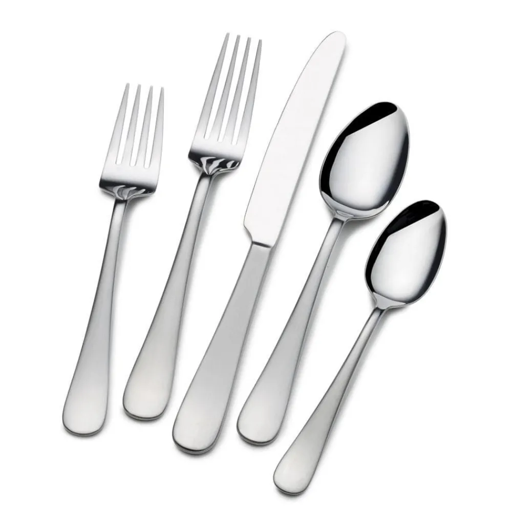 Gourmet Basics® Satin Symmetry 42 Piece Flatware Set, Service for 8- Sets