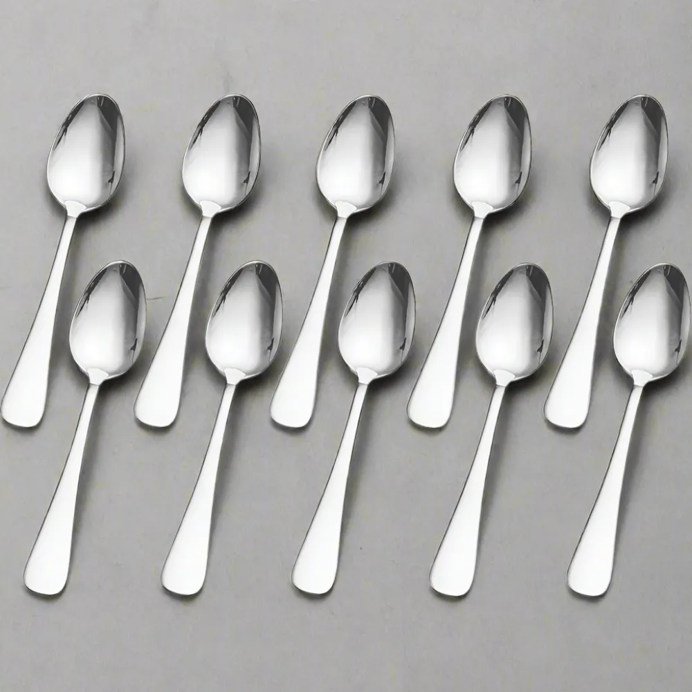 Gourmet Basics® Satin Symmetry Set of 10 Dinner Spoons- Openstock|Sets