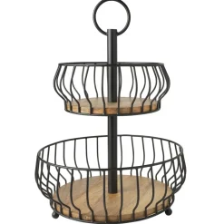 Gourmet Basics® Savannah 2 Tier Fruit Storage Basket- Fruit And Storage Baskets