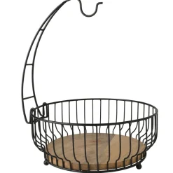 Gourmet Basics® Savannah Fruit Storage Basket with Banana Hook- Fruit And Storage Baskets