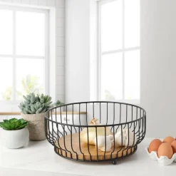 Gourmet Basics® Savannah Fruit Storage Basket with Banana Hook- Fruit And Storage Baskets