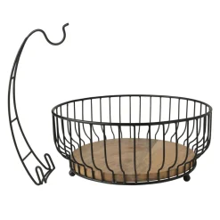 Gourmet Basics® Savannah Fruit Storage Basket with Banana Hook- Fruit And Storage Baskets
