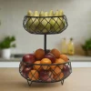 Scott Living Catalyst 2 Tier Storage Basket- Fruit And Storage Baskets