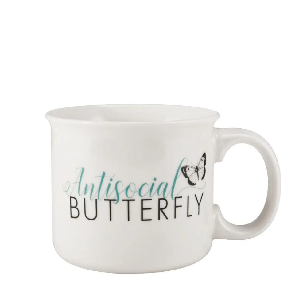 Pfaltzgraff® Sentiment Mugs Antisocial Butterfly Mug- Coffee Mugs
