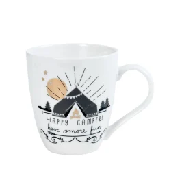 Pfaltzgraff® Sentiment Mugs Happy Campers Metallic Accent Mug- Coffee Mugs