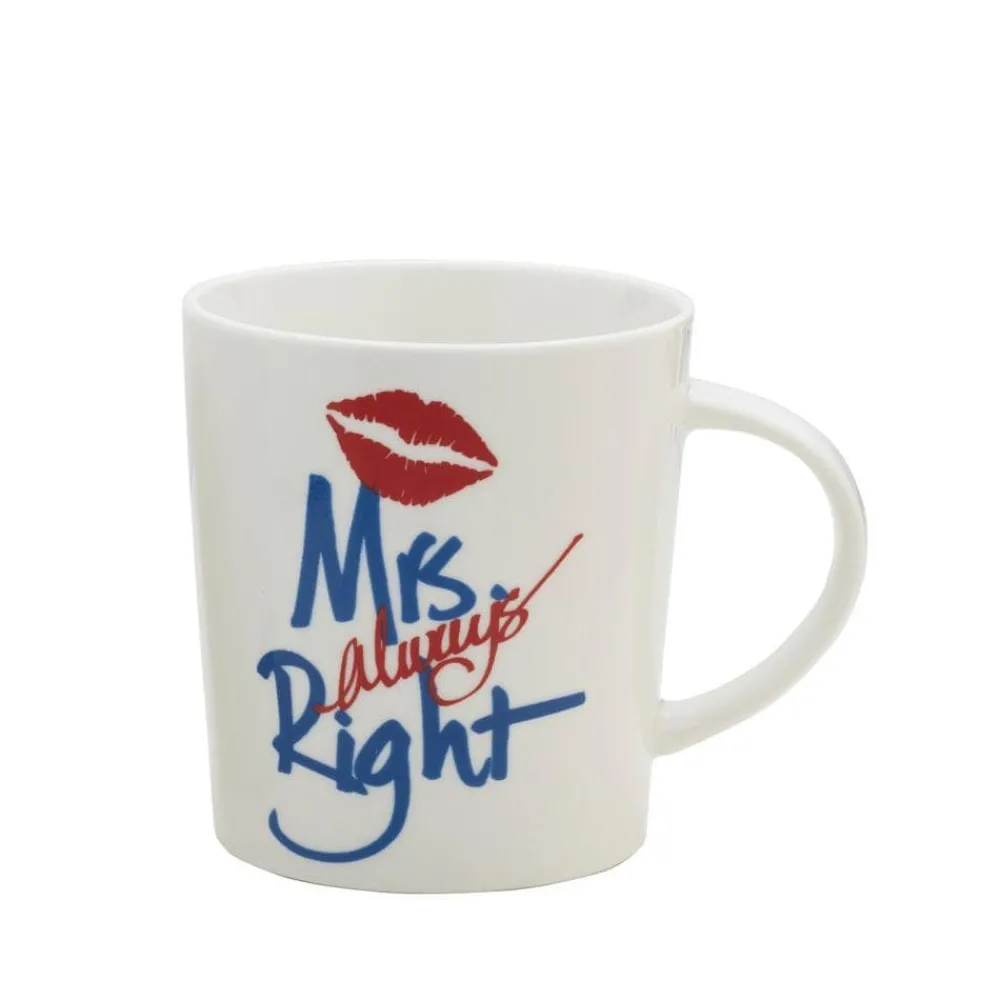 Pfaltzgraff® Sentiment Mugs Set of 2 Mr and Mrs Right Mugs- Coffee Mugs