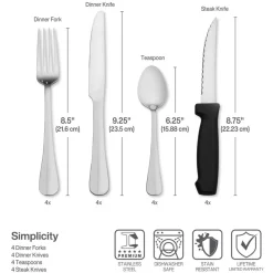 Pfaltzgraff® Simplicity 16 Piece Flatware Set, Service for 4- Sets