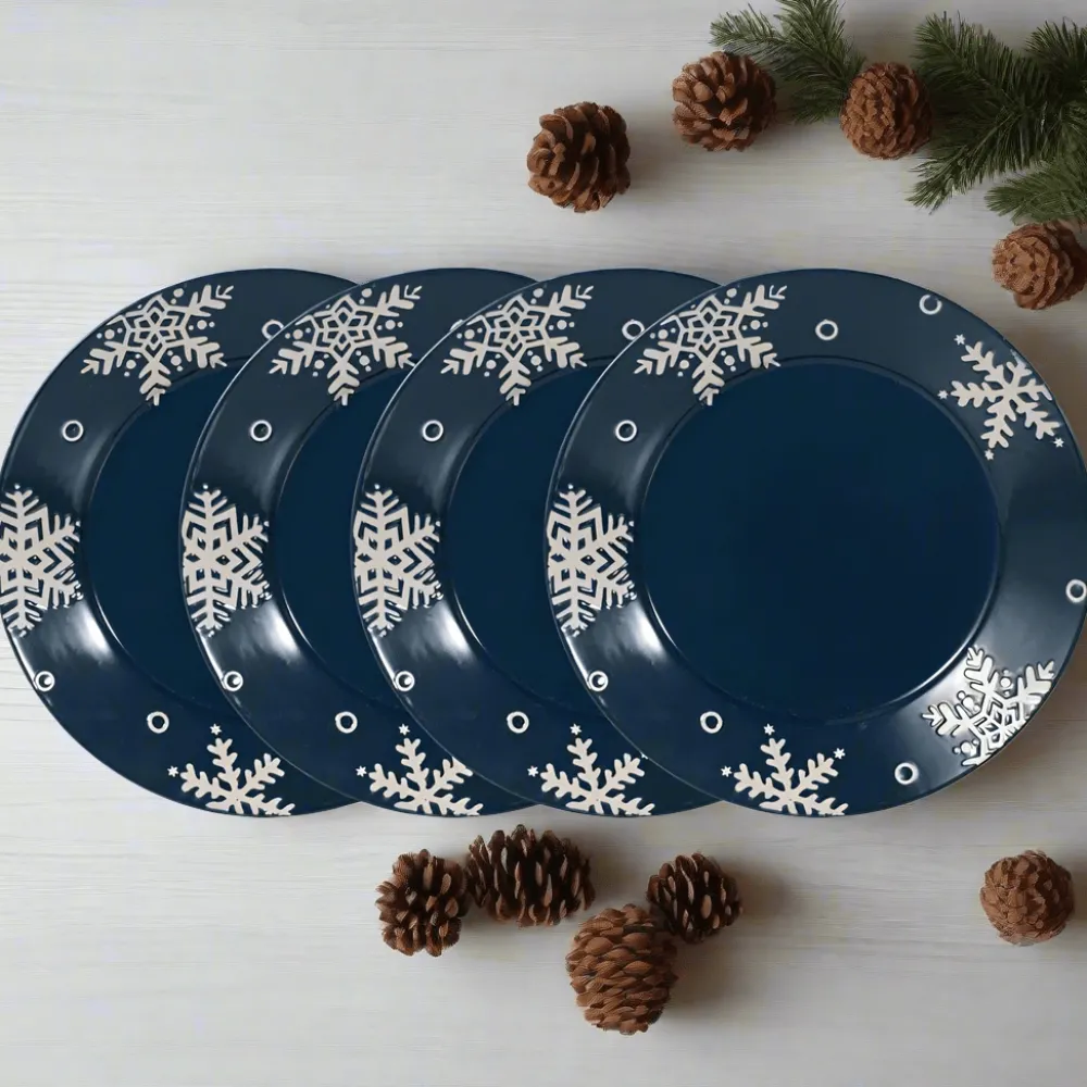 Pfaltzgraff® Snow Flurry Set of 4 Dinner Plates- Dinner Plates