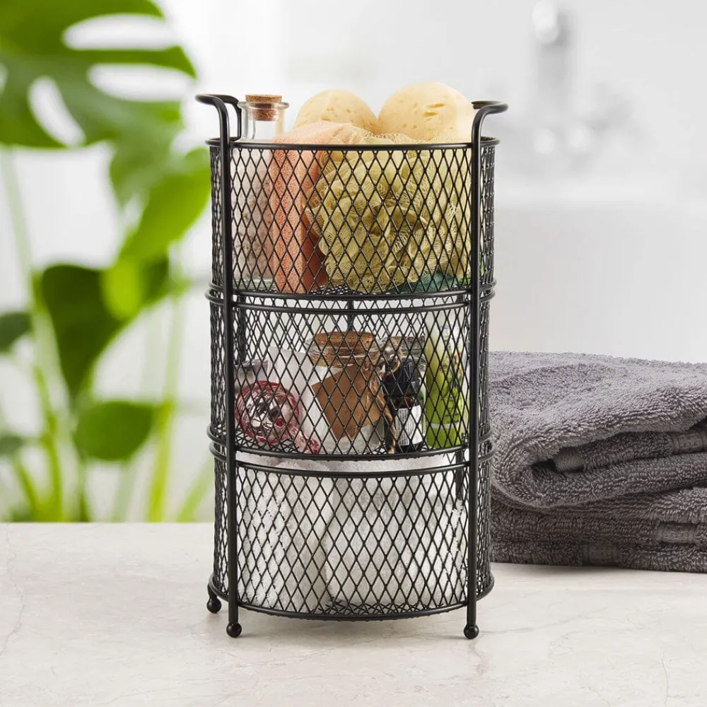 Gourmet Basics® Soto Countertop 3 Tier Storage Organizer, 14 Inch- Fruit And Storage Baskets