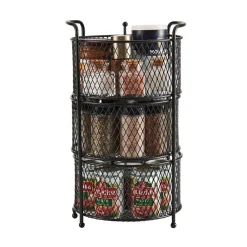 Gourmet Basics® Soto Countertop 3 Tier Storage Organizer, 14 Inch- Fruit And Storage Baskets