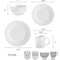 Pfaltzgraff® Sylvia 32 Piece Dinnerware Set, Service for 8- Dinnerware Service For 8