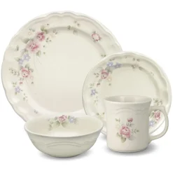 Pfaltzgraff® Tea Rose Dinnerware Set- Dinnerware Service For 8|Dinnerware Service For 4